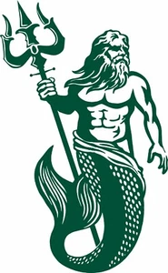 Poseidon Merman Mermaid Aqua Man Boat Greek god Fantasy Car Truck Vinyl Decal - Picture 1 of 2