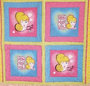 Barbie Quilt für Kinder 40x33 selbstgemacht - Bild 1 von 6