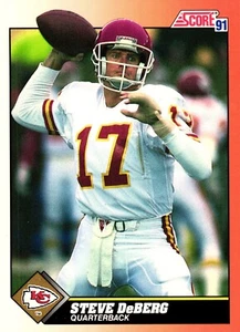 1991 Score #415 STEVE DEBERG Kansas City Chiefs - Picture 1 of 2