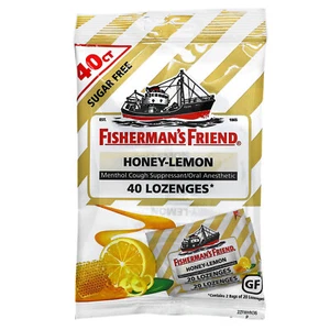 Menthol Cough Suppressant Lozenges, Sugar Free, Honey-Lemon, 40 Lozenges - Picture 1 of 2