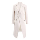 Chinese Retro Spring Women Slim Solid Color Coat Lapel Long Sleeve Trench Coat