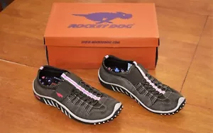 Women's Brown and Pink Rocket Dog "Asahi Dash" Slip On Athletic Shoes - Size 6.5 - Picture 1 of 8