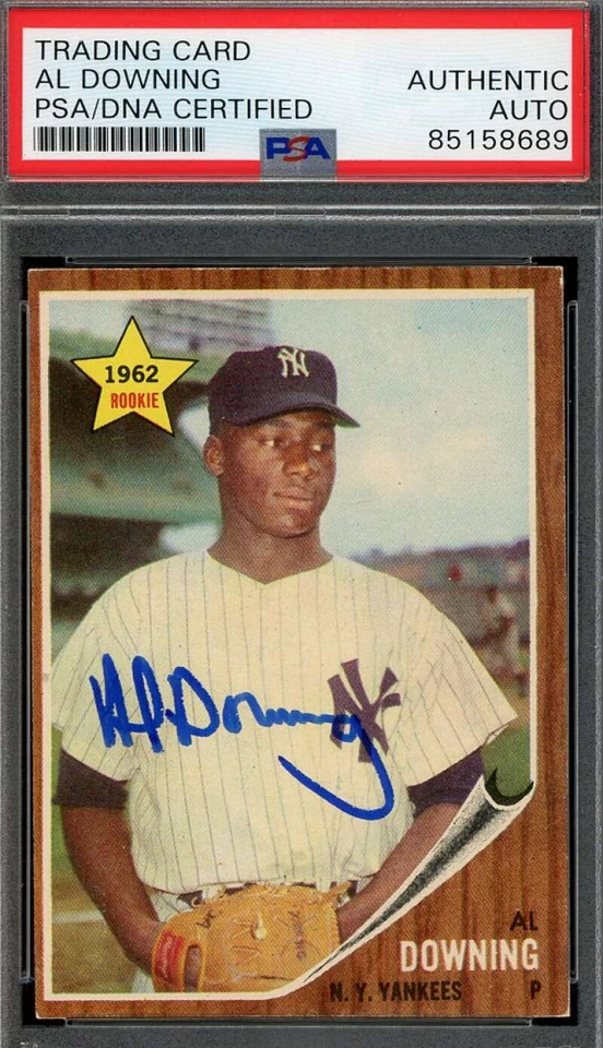 Al Downing PSA DNA Coa Signed 1962 Topps Rookie Autograph - Image 1 of 1