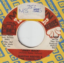 Martha Reeves Vandellas Jimmy Mack  Motown Yesteryear Y455F VG+ Sticker