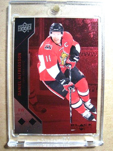 2011-12 Daniel Alfredsson UD Black Diamond Ruby Double Diamond /100