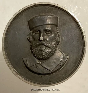 RISORGIMENTO GARIBALDI GIUSEPPE 1807.1882 MEDAGLIA RICORDO OPUS B.PECORA - Picture 1 of 6