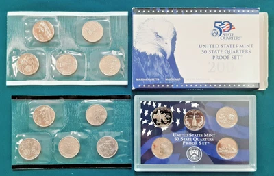 2000 State Quarter PDS Set  Proofs with BU P&D! 15 Coins!  NV NE CO ND SD!  Z3 - Image 1 of 2