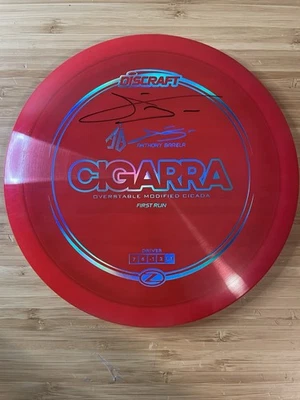 Autographed Anthony Barela Discraft Cigarra First Run Signed Disc Golf - Image 1 of 2
