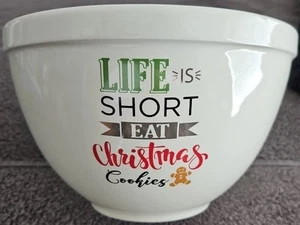 Ciotola miscelatore Masterclass Bake Shop Life is Short Eat Biscotti di Natale ottima  - Foto 1 di 5