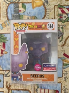Funko POP! Dragon Ball - Beerus - (Flocked) - Funimation with protector 514 - Picture 1 of 4