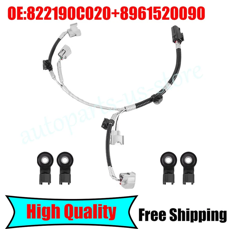 4Pcs Knock Sensors Wire Harness Assembly For Toyota Tundra 2007-20 822190C020 - Imagem 1 de 4