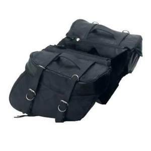 ALFORJAS DE MOTOCICLETA DE CUERO DE BÚFALO SUAVE GENUINO DE ALTA RESISTENCIA 2 PIEZAS PARA HARLEY - Imagen 1 de 2