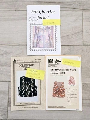 Lot Patterns Vests & Jackets Sewing Crafting Novelties Quilting Shirts Clothing - Image 1 of 4