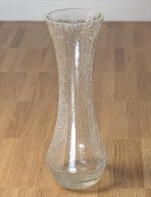 Designer Vase Glas Craquele 26cm hoch Blumenvase - Bild 1 von 4