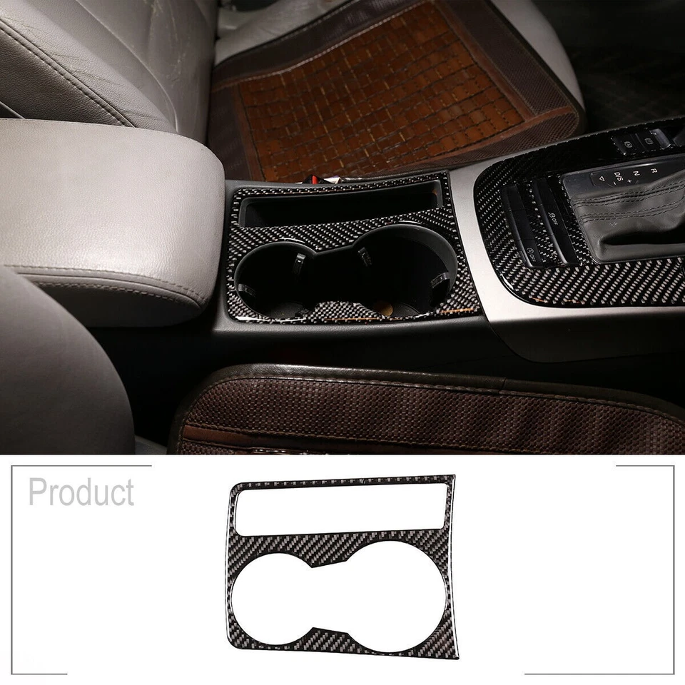 Consola de fibra de carbono portavasos de agua panel cubierta embellecedor para Audi A5 S5 2008-2016 Foto 1 de 4