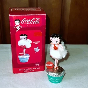 2004 Betty Boop Coca Cola FALL Mini Trinket Box  4.5"  Retired in Box - Picture 1 of 8