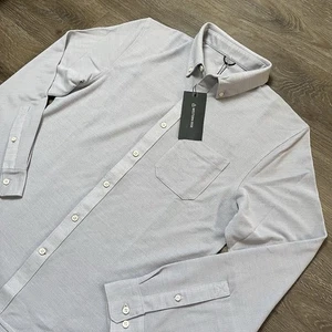 Western Rise Shirt Mens Size L Gray Limitless Button Down Wool Blend Long Sleeve - Picture 1 of 8