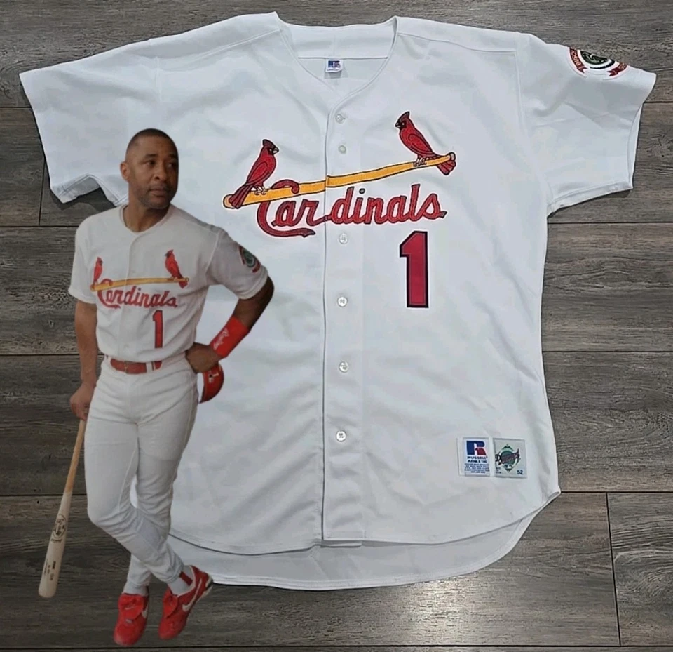 1996 ПОДЛИННЫЙ ВИНТАЖНЫЙ OZZIE SMITH CARDINALS ДЖЕРСИ RUSSELL 52 2XL RUSSELL - Изображение 1 из 4