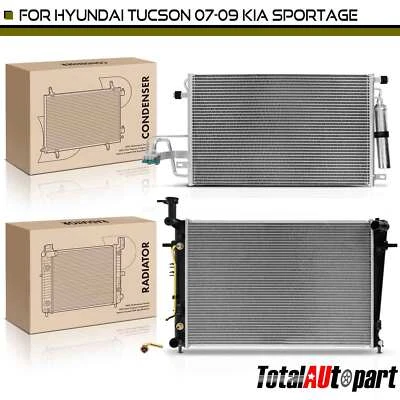 Комплект охлаждения радиатора и конденсатора переменного тока для Hyundai Tucson 2007-2009 Kia Sportage - Изображение 1 из 4