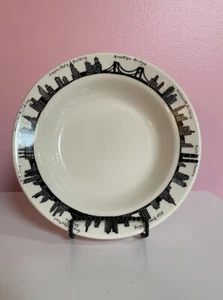 Homer Laughlin for FISHS EDDY New York Skyline 9” Rimmed SOUP BOWL Pasta Bowl - Picture 1 of 3