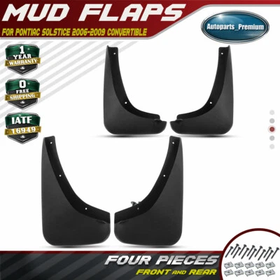 4x Protectores contra salpicaduras guardabarros delanteros y traseros para Pontiac Solstice 2006-2009 Foto 1 de 4