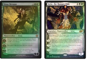 Grist, The Hunger Tide Showcase Foil & Nissa Revane Foil + 20 Random Rares - Picture 1 of 1