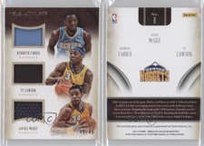2013 Panini Immaculate Trios Materials /49 JaVale McGee Kenneth Faried Ty Lawson