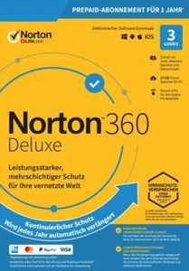 NORTON 360 3 Geräte Devices 6 Monate Months incl. Cloud Abo SUB @GWC - Bild 1 von 1
