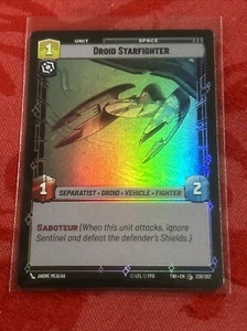 FOIL Star Wars: Unlimited - Droid Starfighter - 228/257 ToR FOIL - Imagen 1 de 4