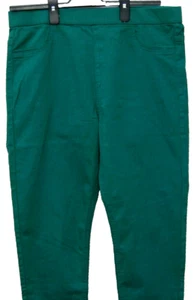 M&S HIGH RISE COTTON STRETCH PULL ON JEGGINGS GR. 16 REG GREEN - NEU - Bild 1 von 2