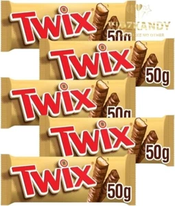 Twin Caramel Chocolate Bar Consisting of Caramel & Milk Chocolate 50g X 30 Pack - Picture 1 of 2