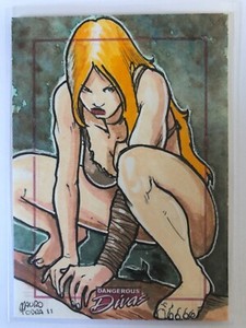 2011 Marvel Dangerous Dives Mauro Fodra 1/1 Sketch Card Shanna 