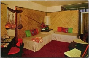 Postal KONA, Hawaii HOTEL REY KAMEHAMEHA Vista de la habitación c1960 cromada sin usar - Imagen 1 de 2