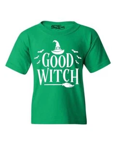 Good Witch Wht Youth's T-Shirt Funny Matching Best Friends Halloween Shirts - Picture 1 of 8