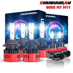 6 PCS 9005+H7+H11 For P2 LED White High/Low Beam Combo Bright Headlight Bulbs - Picture 1 of 14