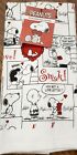 NEUF ensemble serviettes de cuisine Snoopy bande dessinée marron Charlie Lucy Sally/2 cœurs d'amour
