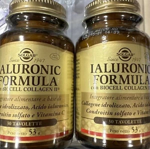 SOLGAR IALURONIC FORMULA - 2 confezioni da 30 tavolette - Foto 1 di 1