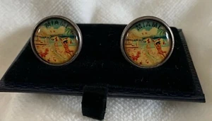 Ultra Cool Retro Novelty Cuff Links of Miami by Skin Deep fashion designers - Picture 1 of 8
