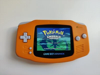 Gameboy Advance Solid Orange IPS V2 MOD 10 Level Brightness Level - Image 1 of 4