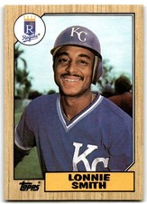 1987 Topps Baseball Card Lonnie Smith Kansas City Royals #69