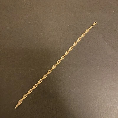 PULSERA DE ESLABONES 10K AMARILLA "AURAFIN" ACABADO PULIDO/SATINADO Foto 1 de 4