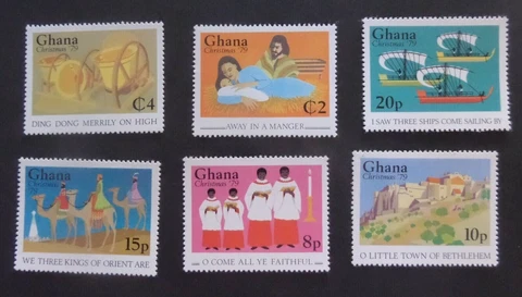 Ghana 1979 Christmas carols SG877/82 MNH UM unmounted mint Cover