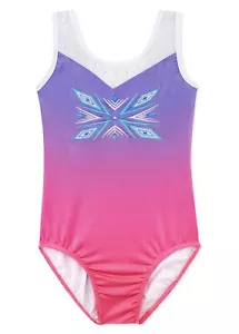 DAXIANG Gymnastics Leotards for Girls Sleeveless Tumbling Outfit Blue Pink 4-5T - Picture 1 of 5