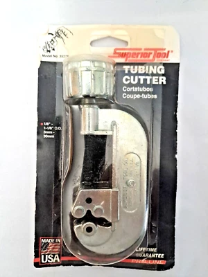 Superior Tool Tubing Cutter Model No 35275 1/8" 1-1/8" O.D. 3mm 30mm NEW IN BOX - Image 1 of 4