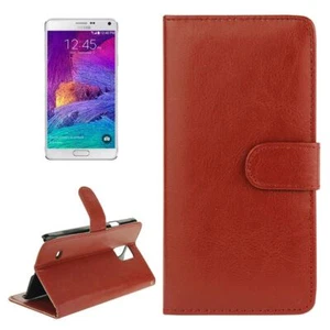 Edles Etui Rahmen Flipcase Telefontasche für Handy Samsung Galaxy Note 4 Braun - Zdjęcie 1 z 7
