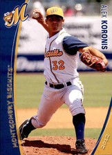 2012 Montgomery Biscuits Grandstand #12 Alex Koronis New York NY Baseball Card
