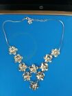 Paola Valentini Italy Sterling Silver Polished Flower Neckalce QVC New