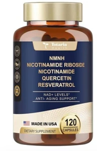 Boost NAD Levels With Vitamin B3, Quercetin, Trans-Resveratrol, Anti-aging - Picture 1 of 9