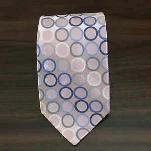 Michael Michael Kors Multicolor Circle Geometric Polka Dot 100% Silk Men’s Tie - Picture 1 of 7