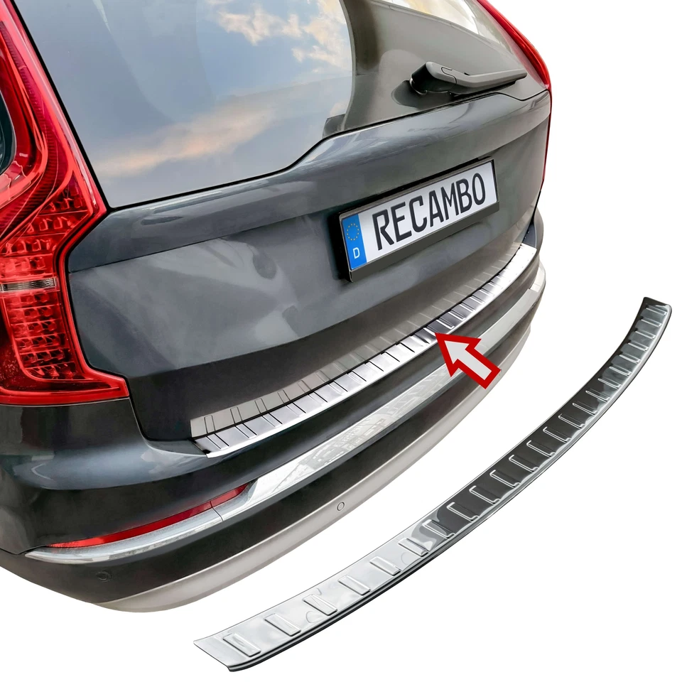 Protector de borde de carga acero inoxidable cromado adecuado para Volvo XC90 II | BJ desde 2015> - Imagen 1 de 4